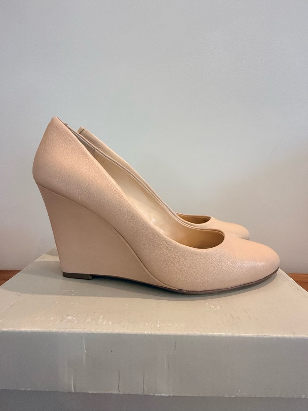 Banana Republic Blush Nude Wedge Pumps size 8.5